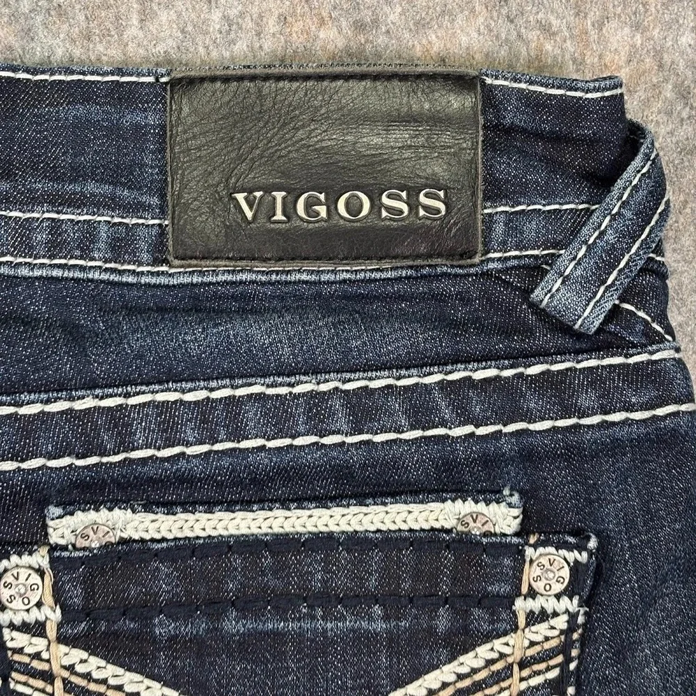 Vigoss‎ Denim Shorts Women's 26 x5 The Dublin Bermuda Embroidered Jorts Jean
